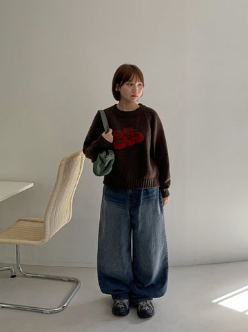 Gyodu Washing Denim Wide Pants